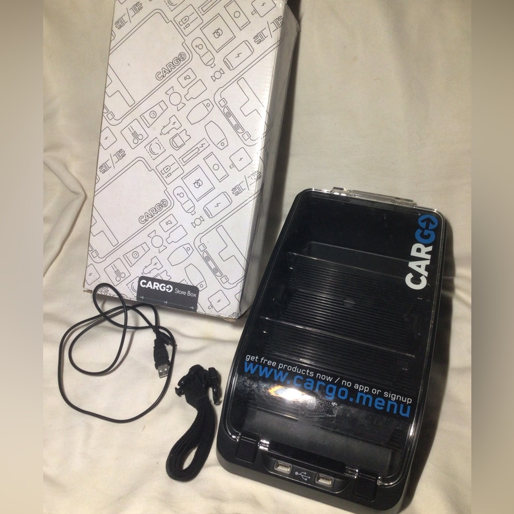Uber Lyft Driver Cargo Store Box LED Light Up with USB ports